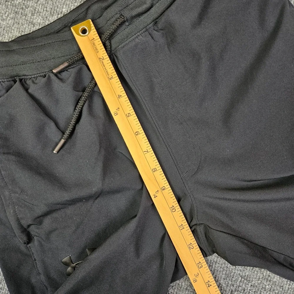 Under Armour Sportstyle Elite Joggers Pants Mens M HeatGear Fitted Black 1351089 - Picture 4 of 11